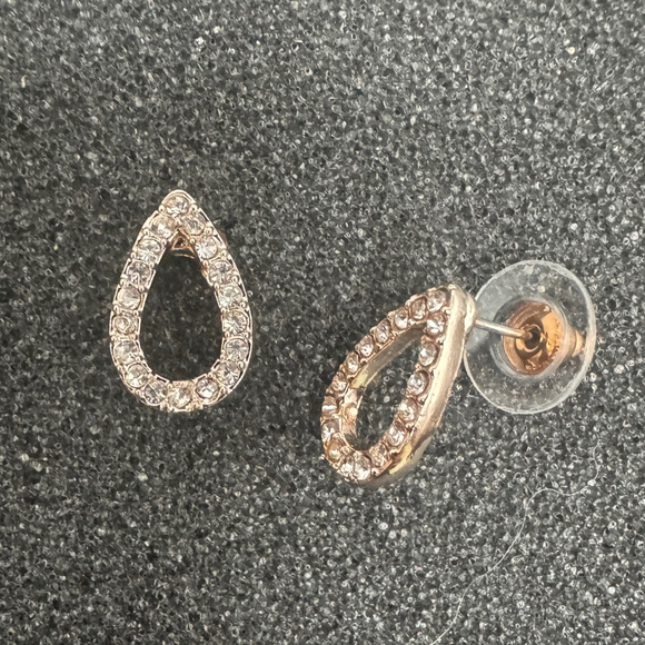 Crystal Teardrop Earrings – Set of 3 (Gold, Rose Gold & Silver) - Picture 2 of 7